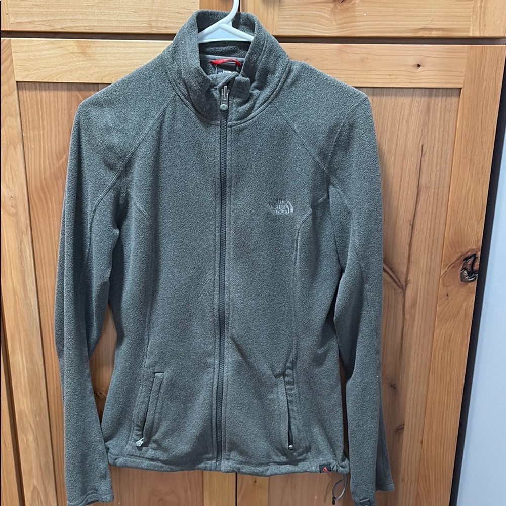 The North Face Women's Gray Lightweight Fleece Jacket; Size Medium